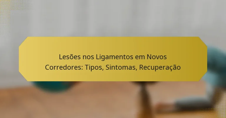 Lesões nos Ligamentos em Novos Corredores: Tipos, Sintomas, Recuperação